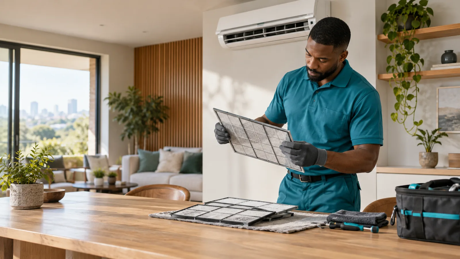 Illustration of Aircon servicing & maintenance