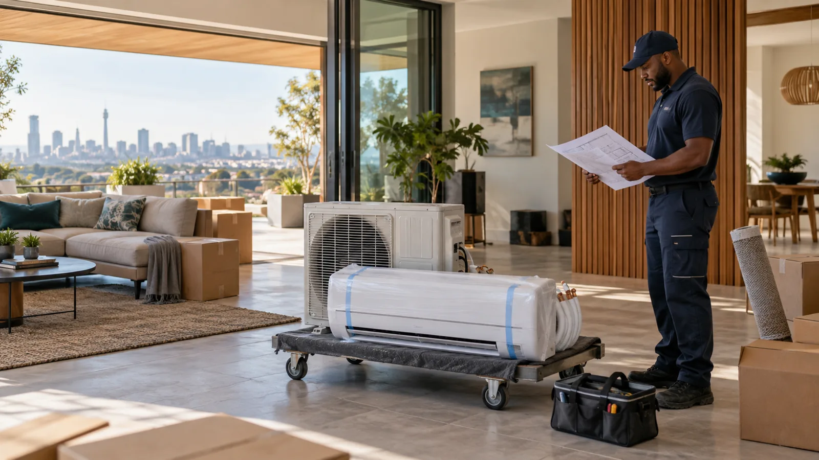 Illustration of Aircon removal & relocation